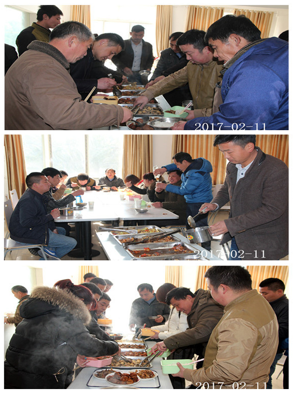 2017年2月11日合肥立新食用菌培训学校学员元宵节在校食堂小聚餐